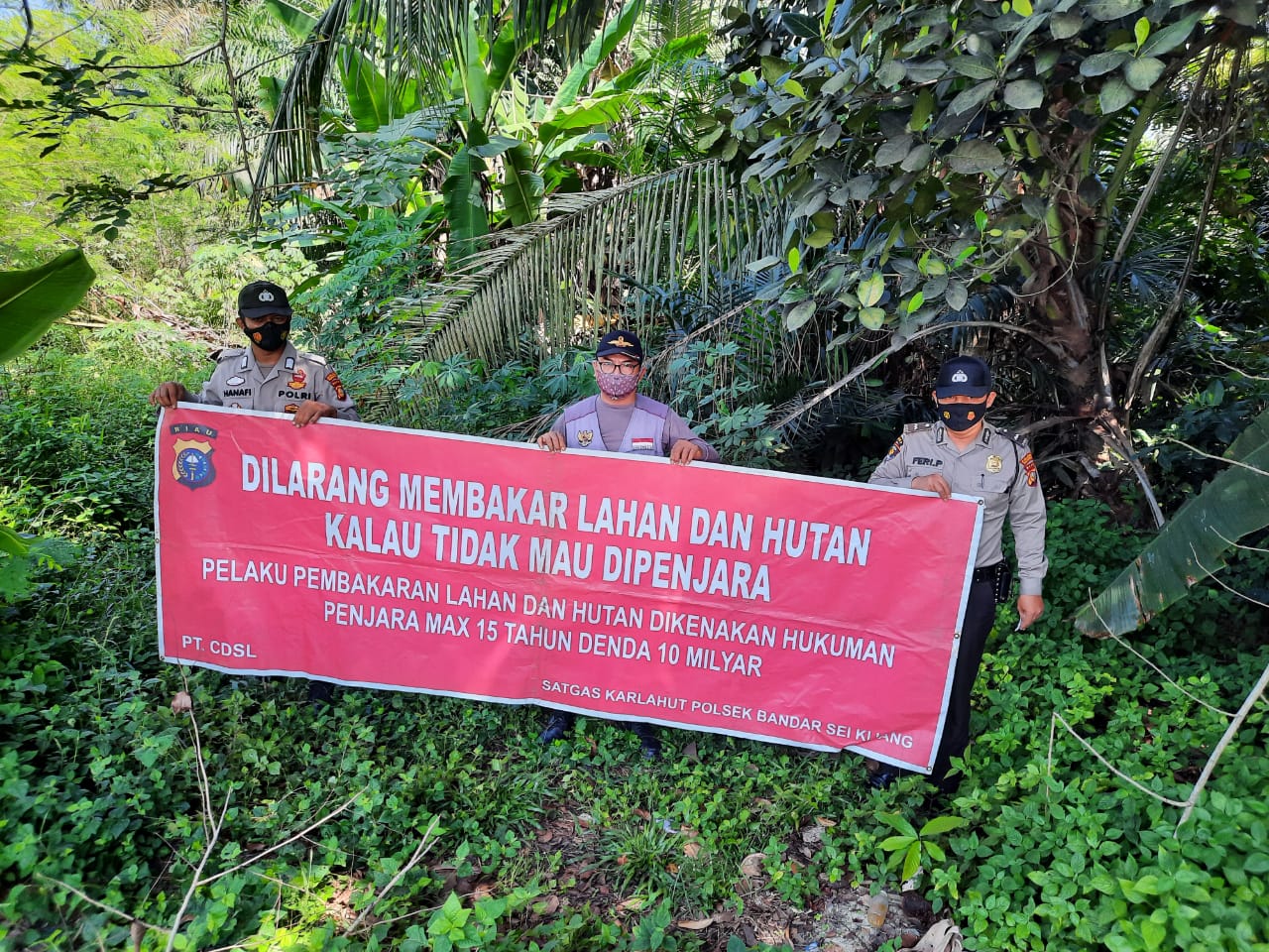 Polsek Bandar Sei Kijang Sosialisasikan Maklumat Kapolda Riau Terkait Karhutla