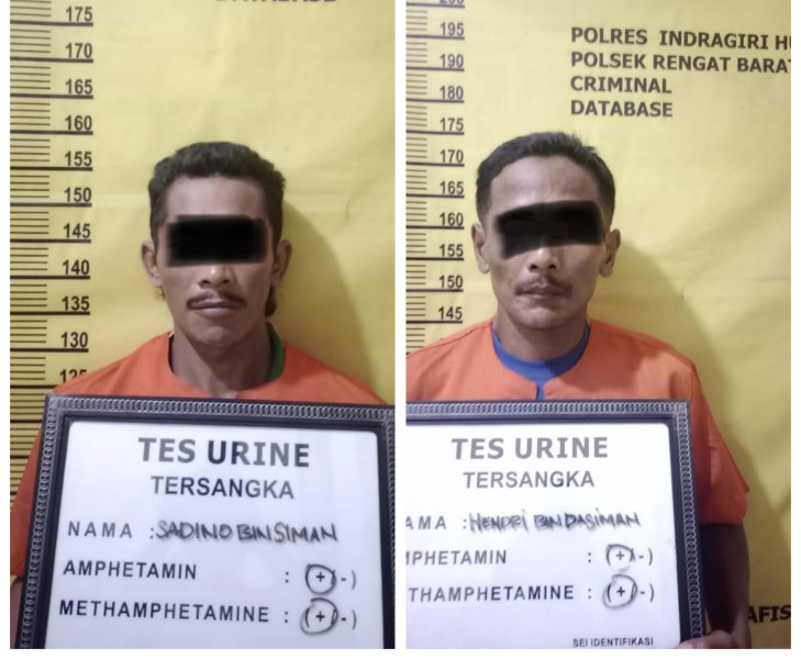 Dua Pencuri Sawit di Inhu Ditangkap, Hasil Tes Urine Positif Narkoba