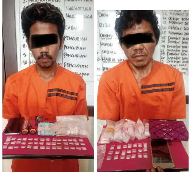 Polsek Rengat Barat Tangkap Dua Tersangka Peredaran Narkoba Berkat Laporan Masyarakat