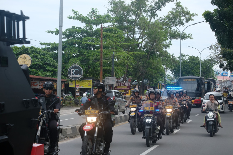 Power On Hand Kapolda Riau, Gelar Patroli Skala Besar dan Apel Pasukan