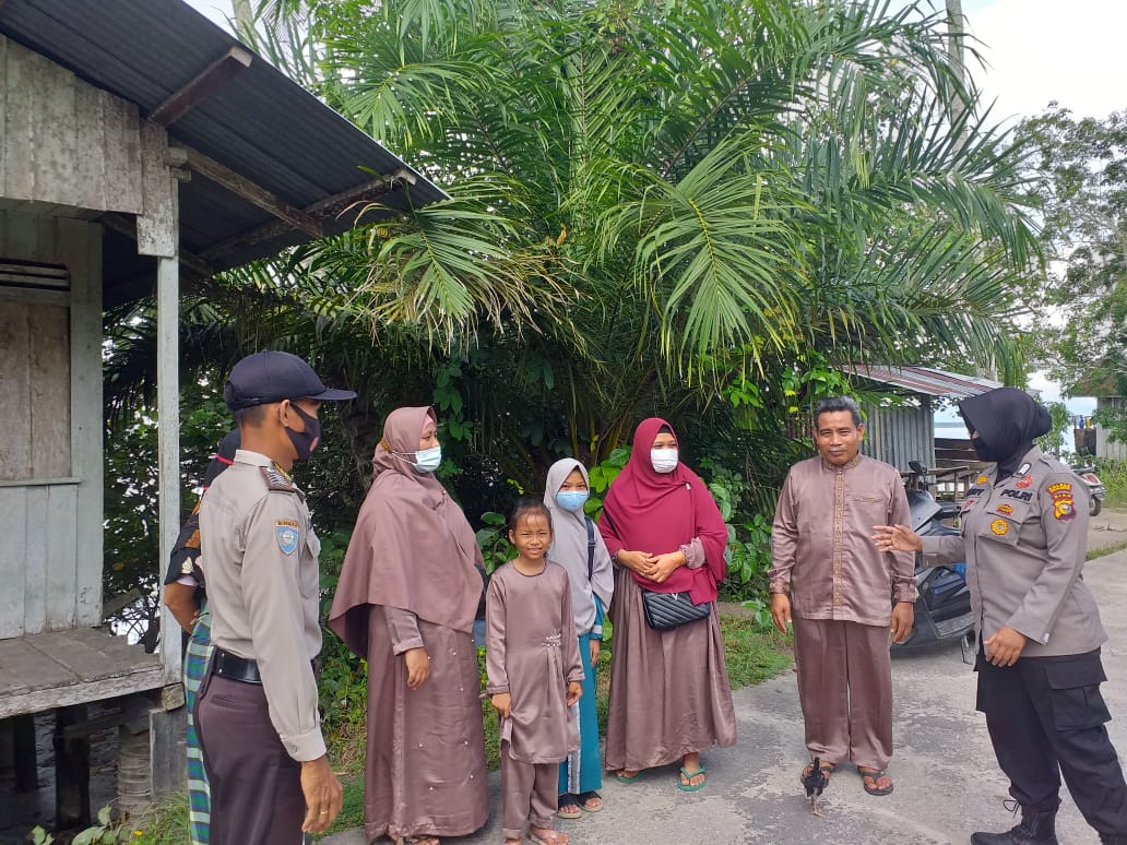 Tingkatkan Penerapan Prokes, Polsek Teluk Meranti Kembali Imbau Warga di Wilkum