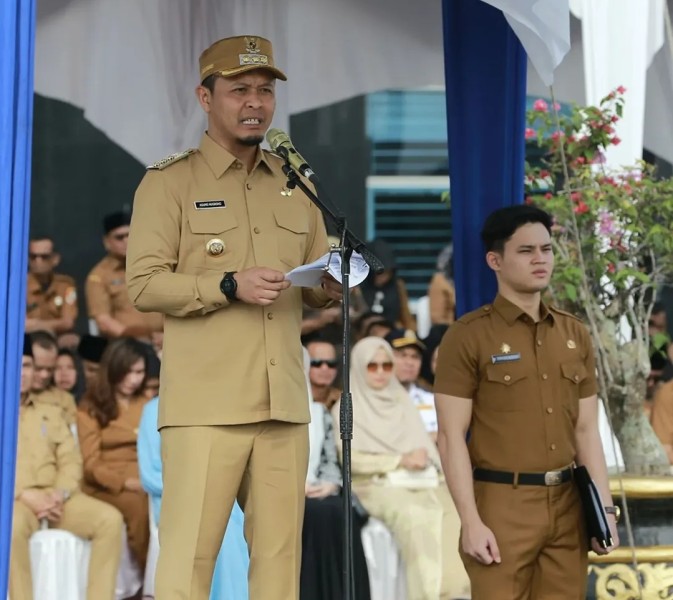 Dipimpin Walikota Agung Nugroho, Jajaran BPKAD Pekanbaru Ikuti Apel Gabungan