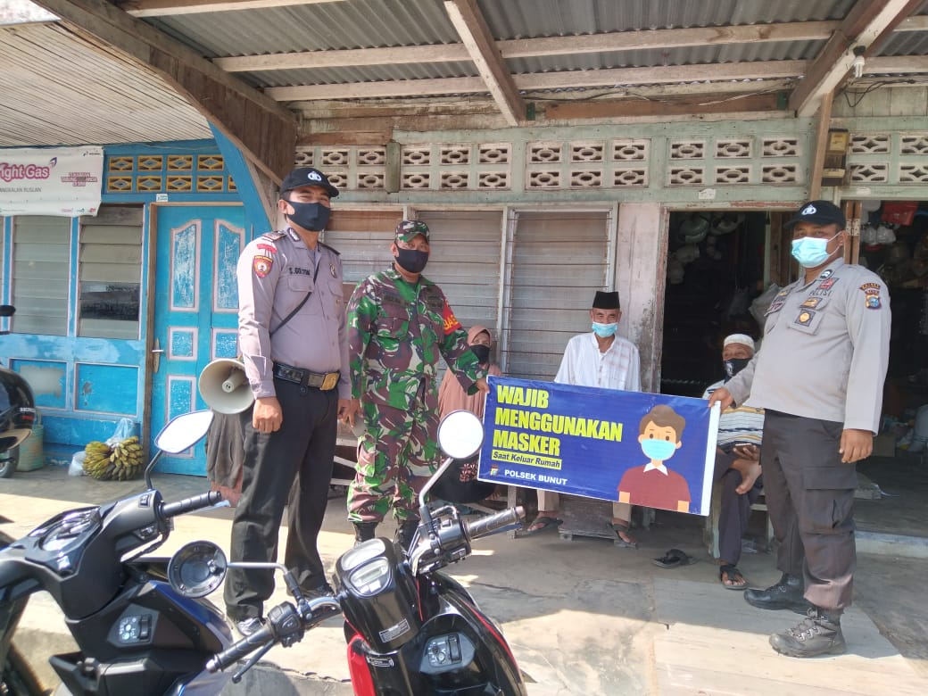 Antisipasi Kenaikan Kasus Covid-19 di Wilkum, Polsek Bunut Gelar Penertiban Prokes