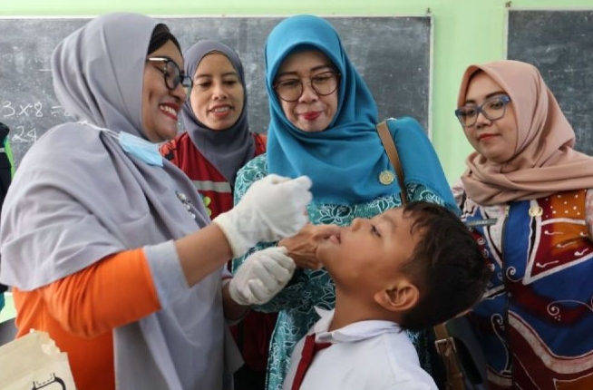 PIN Polio Pekanbaru Diperpanjang, Target Vaksinasi Masih Jauh dari Sasaran