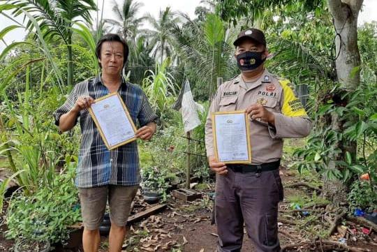 Waspada Karhutla, Polsek Kuala Kampar Sebar Maklumat Kapolda Riau