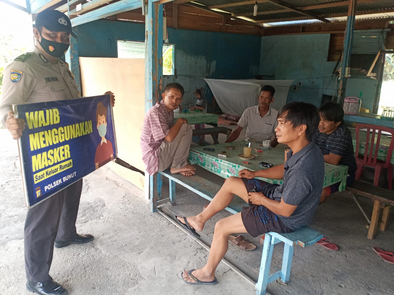 Polsek Bunut Rutin Imbau Masyarakat Terapkan Prokes
