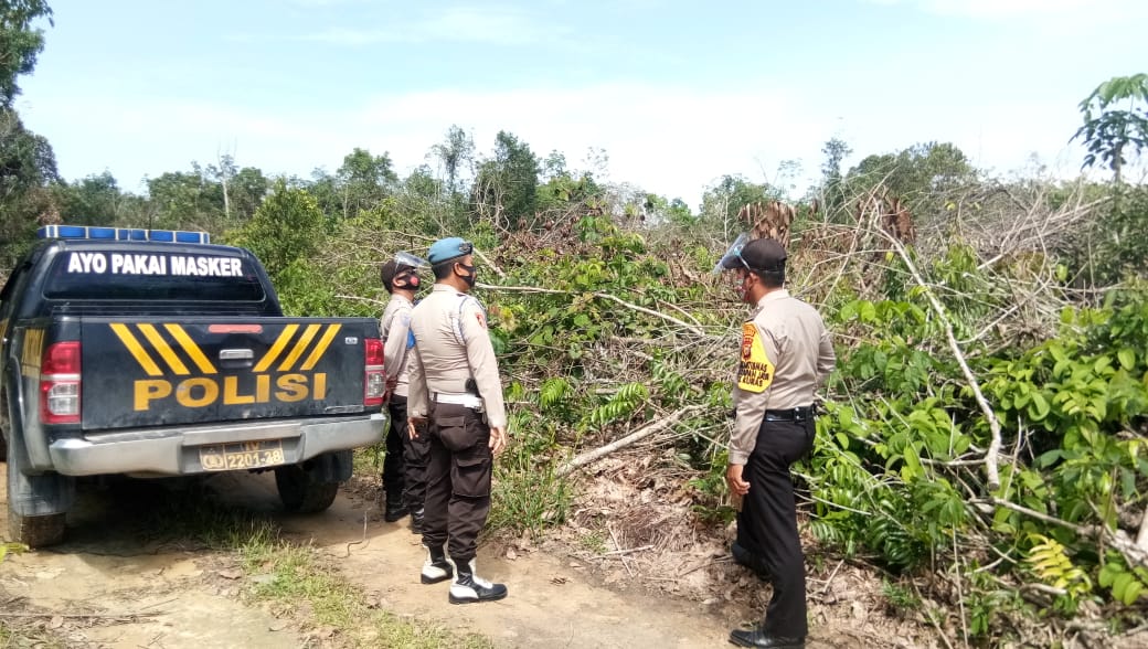 Polsek Pangkalan Kuras Gencar Sosialisasi Larangan Membakar Hutan dan Lahan