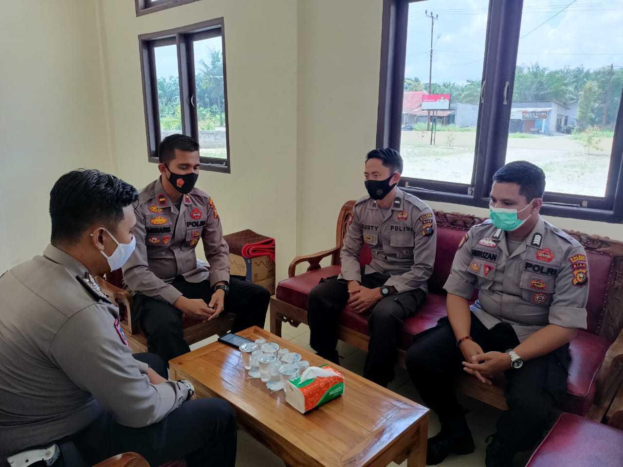 Kapolsubsektor Pelalawan Laksanakan Penyampaian Program 100 Hari Kapolri