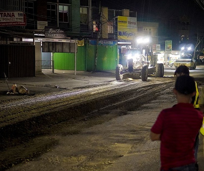 Dinas PUPR Pekanbaru Overlay Jalan Dharma Bakti Sigunggung