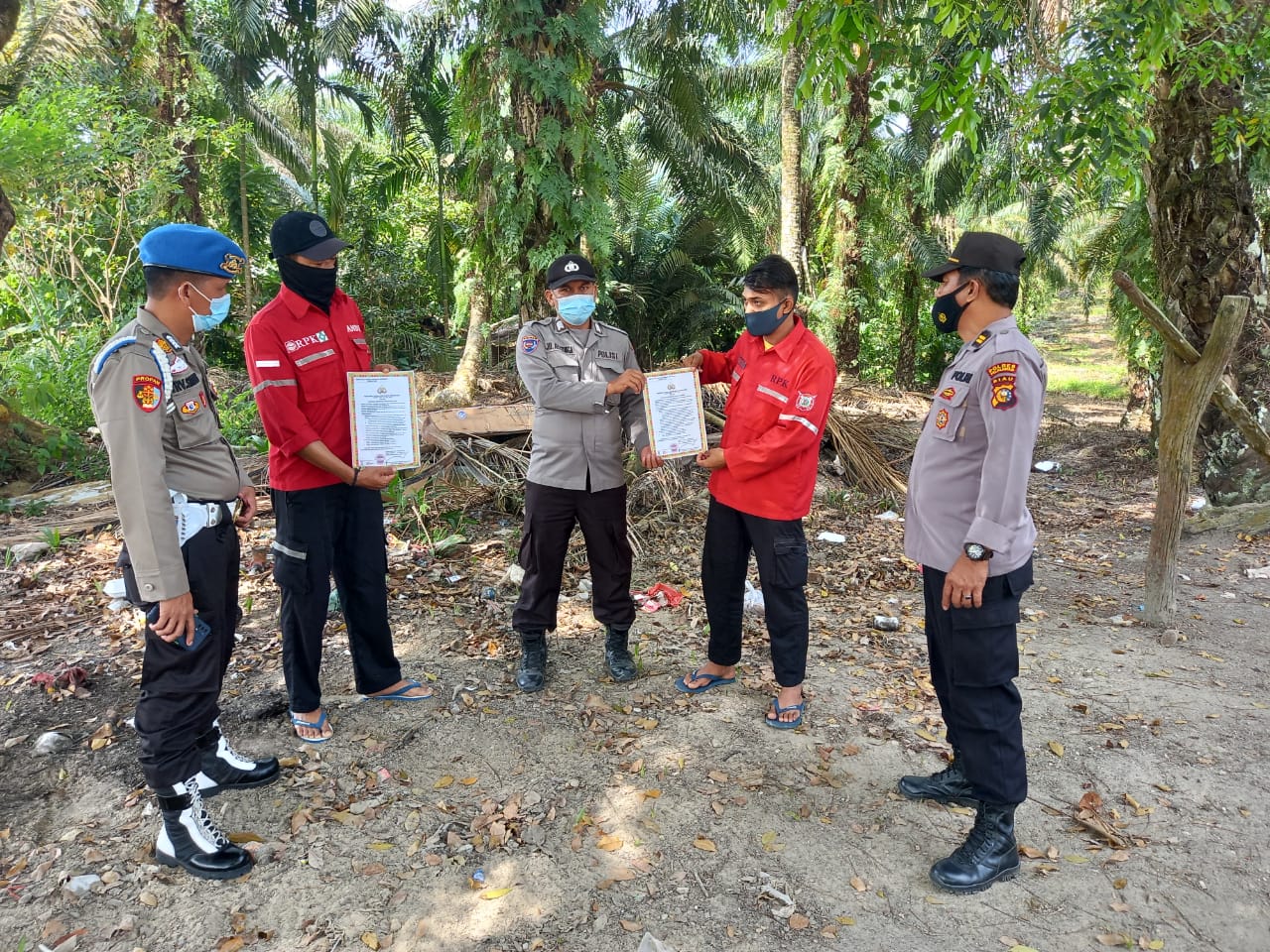 Polsek Pangkalan Kuras Lakukan Patroli Karhutla