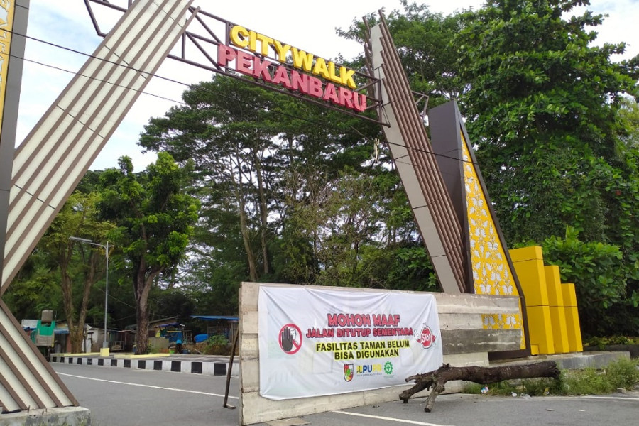 Sudah 70 Persen, Dinas PUPR Pekanbaru Terus Gesa Penataan Ulang Taman Labuai