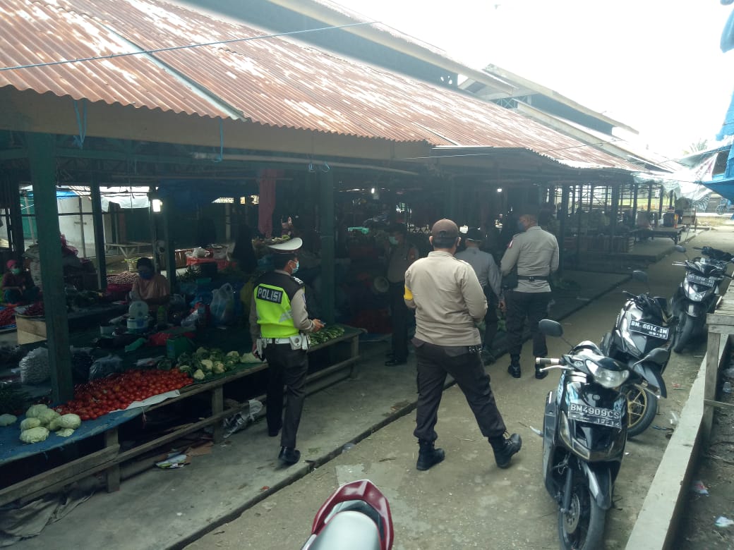 Tekan Penyebaran Covid-19, Polsek Pangkalan Kuras Gelar Operasi Yustisi Gabungan