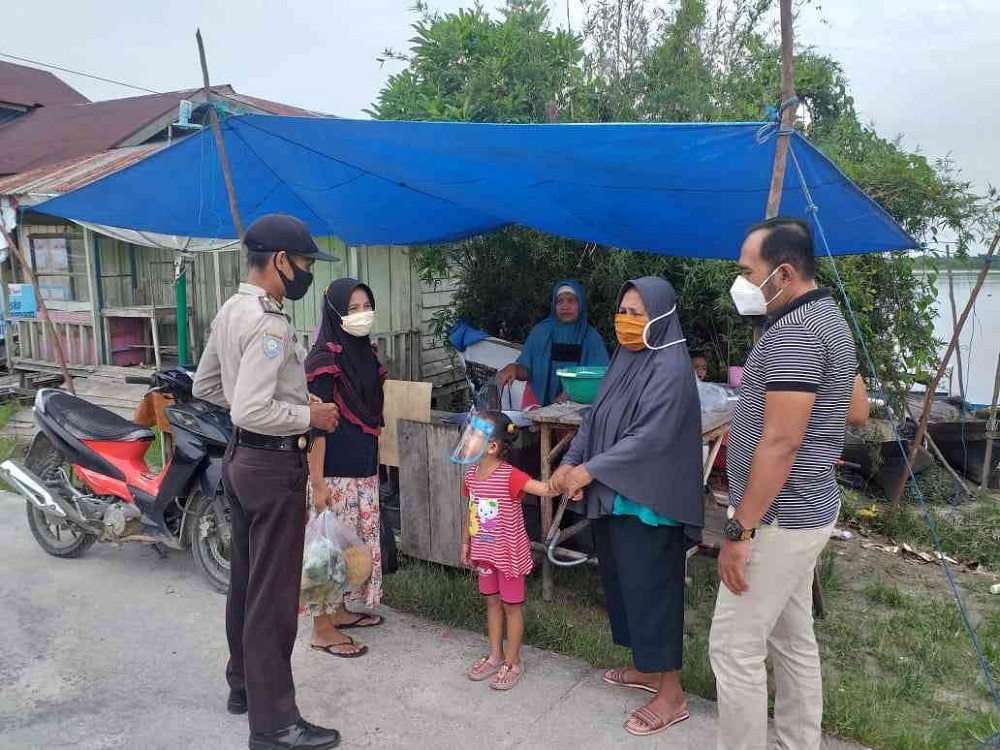 Begini Cara Polsek Teluk Meranti Antisipasi Agar Warga Tidak Terpapar Covid-19