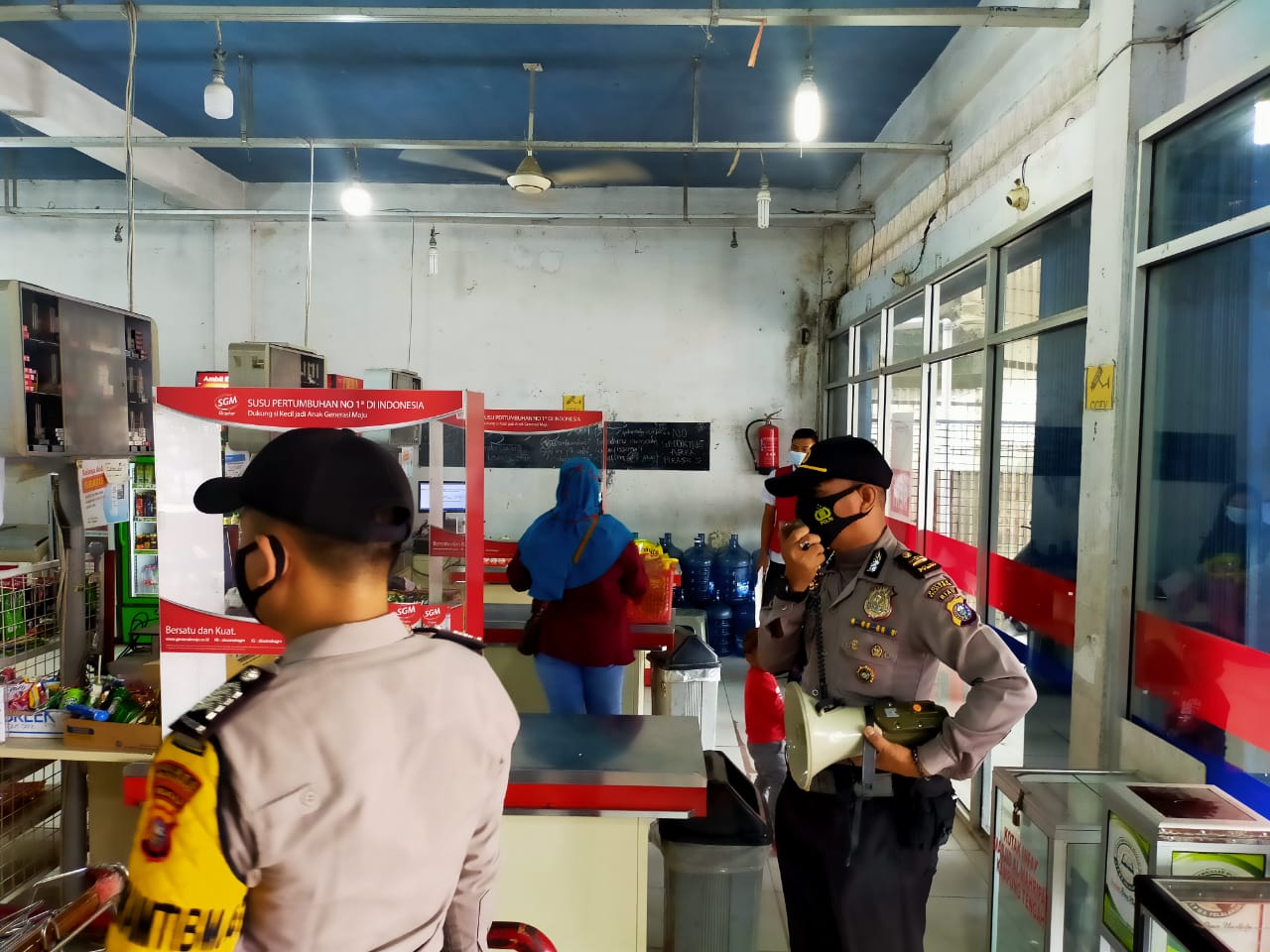 Tekan Penyebaran Covid-19, Polsek Pangkalan Kuras Monitor Aktivitas Masyarakat
