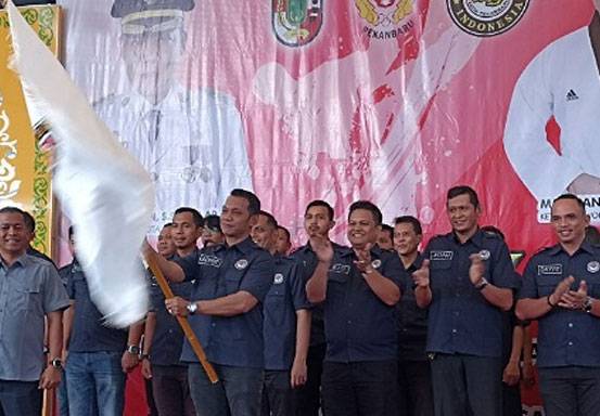 Kadispora Pekanbaru Hadiri Pelantikan Pengurus Taekwondo Indonesia Pekanbaru 2022-2026