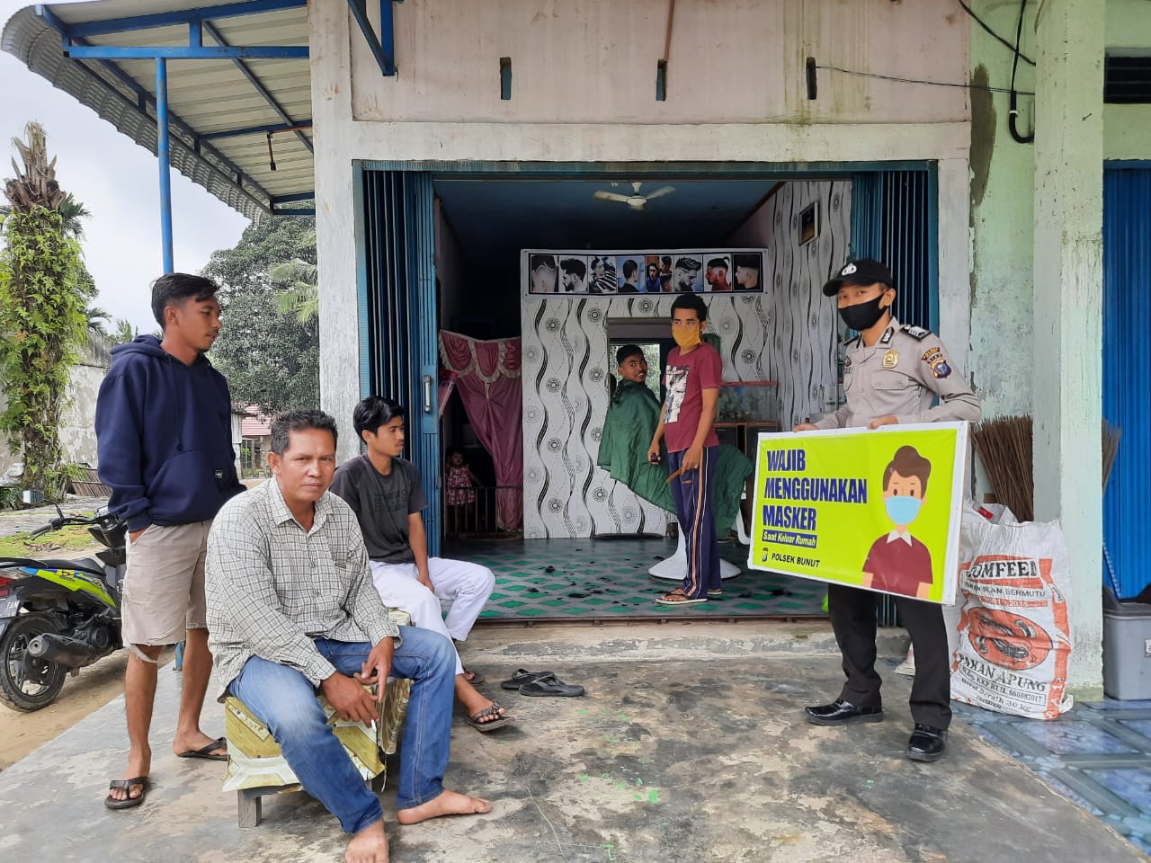 Polsek Bunut Menggelar Operasi Yustisi Pendisiplinan Prokes