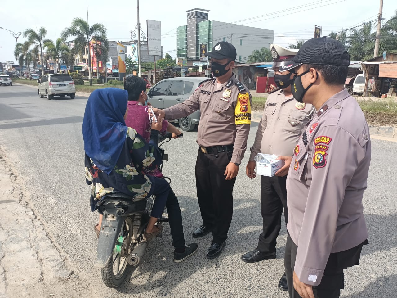 Polsek Pangkalan Kerinci Gelar Pelaksanaan Giat PPKM Pos Pantau
