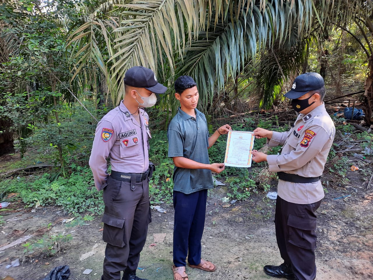 Antisipasi Karhutla, Polsek Bandar Sei Kijang Kembali Sosialisasikan Maklumat Kapolda Riau