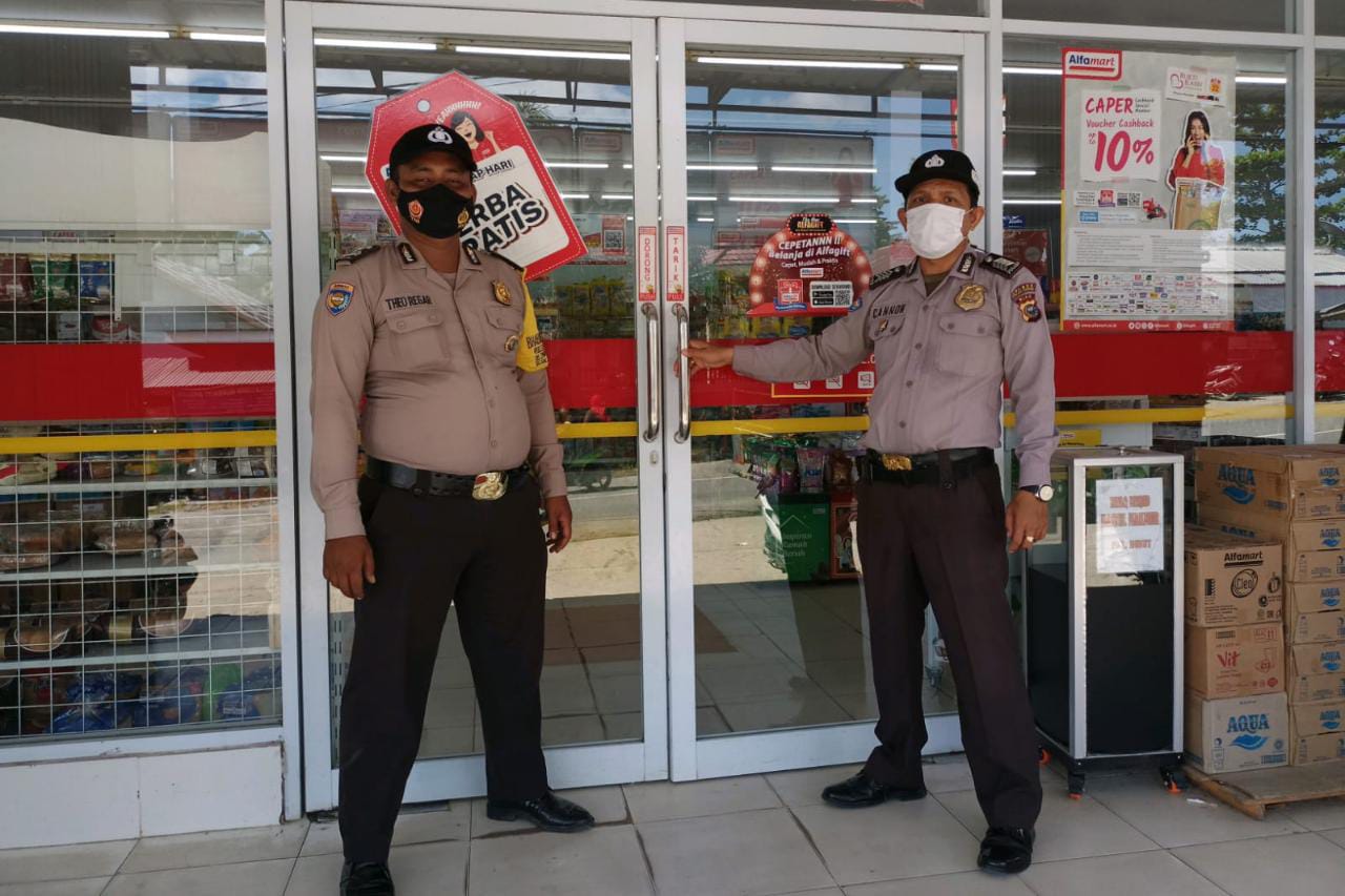 Jaga Kamtibmas, Polsek Bunut Gelar Patroli dan Imbauan Prokes