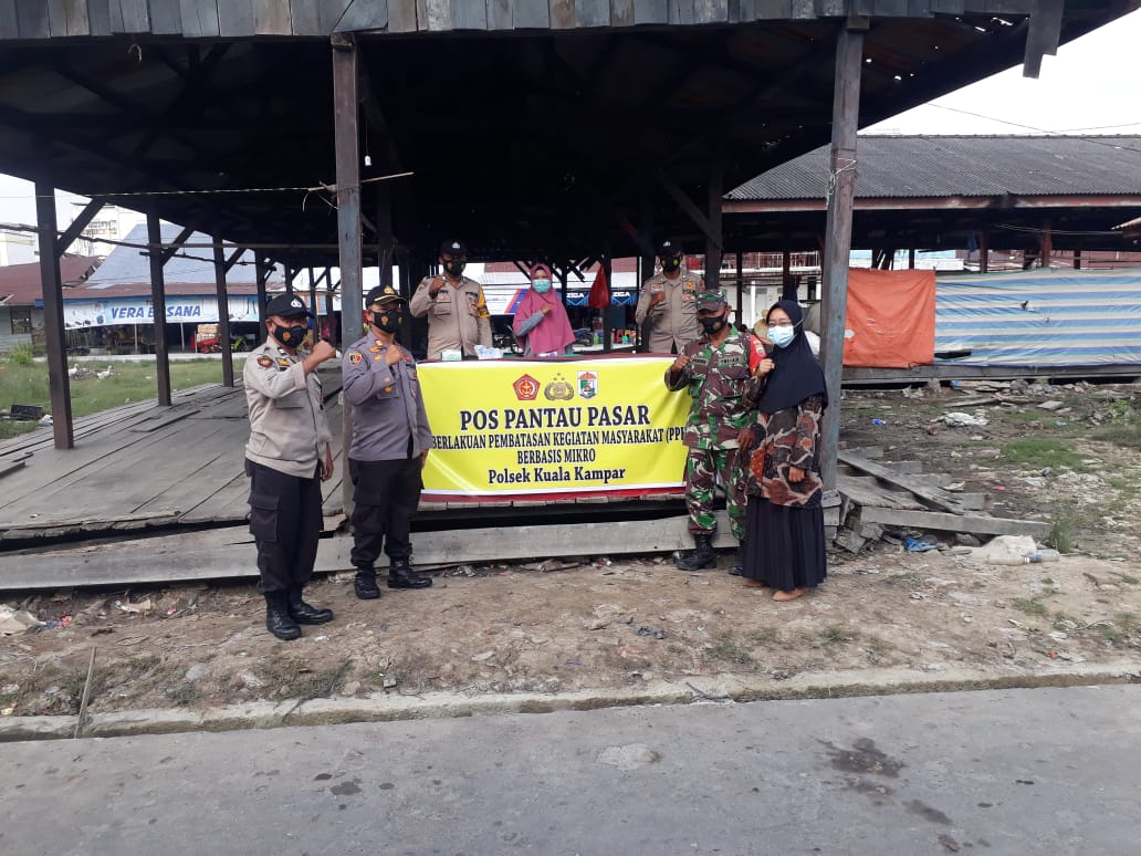 Perketat Penanganan Covid 19, Polsek Kuala Kampar Gelar Dua Pos PPKM Berbasis Mikro