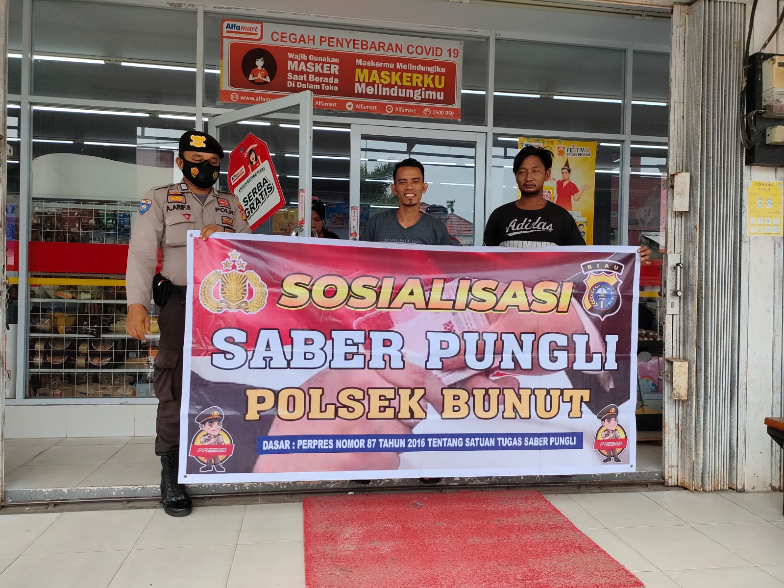 Polsek Bunut Sosialisasikan Satgas Saber Pungli Kepada Masyarakat