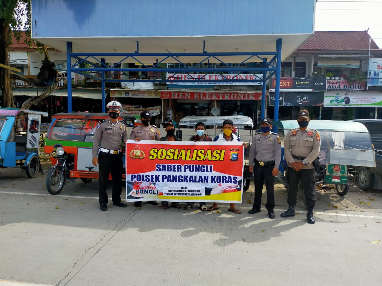Polsek Pangkalan Kuras Edukasi Buruh Soal Saber Pungli