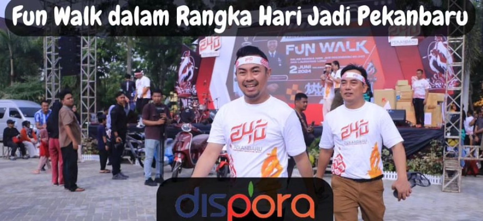Bersama Pj Walikota, Kadispora Pekanbaru Meriahkan Fun Walk Perayaan Hari Jadi Pekanbaru ke-240