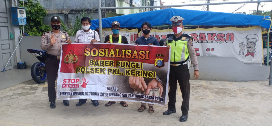 Polsek Pangkalan Kerinci Laksanakan Giat Sosialisasi Saber Pungli