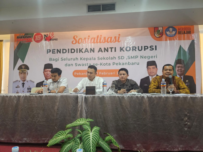 Disdik Pekanbaru Lakukan Sosialisasi Pendidikan Anti Korupsi