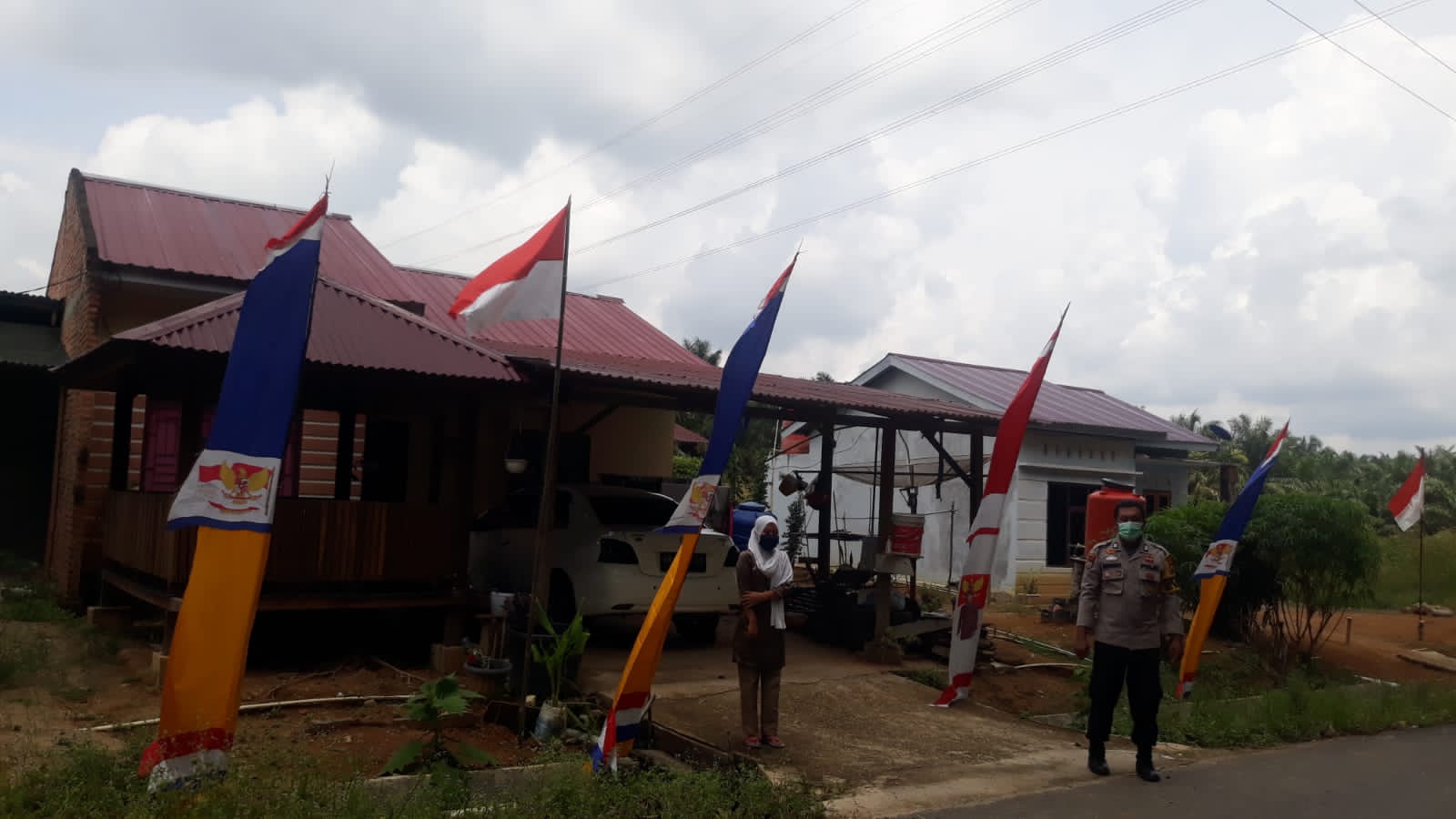 Sambut HUT ke-76 RI, Polsek Pangkalan Lesung Imbau Warga Kibarkan Bendera