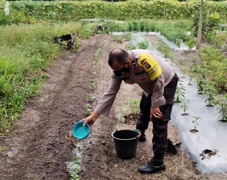 Personel Polsek Bandar Sei Kijang Tinjau Kampung Tangguh di Desa Kiyab Jaya