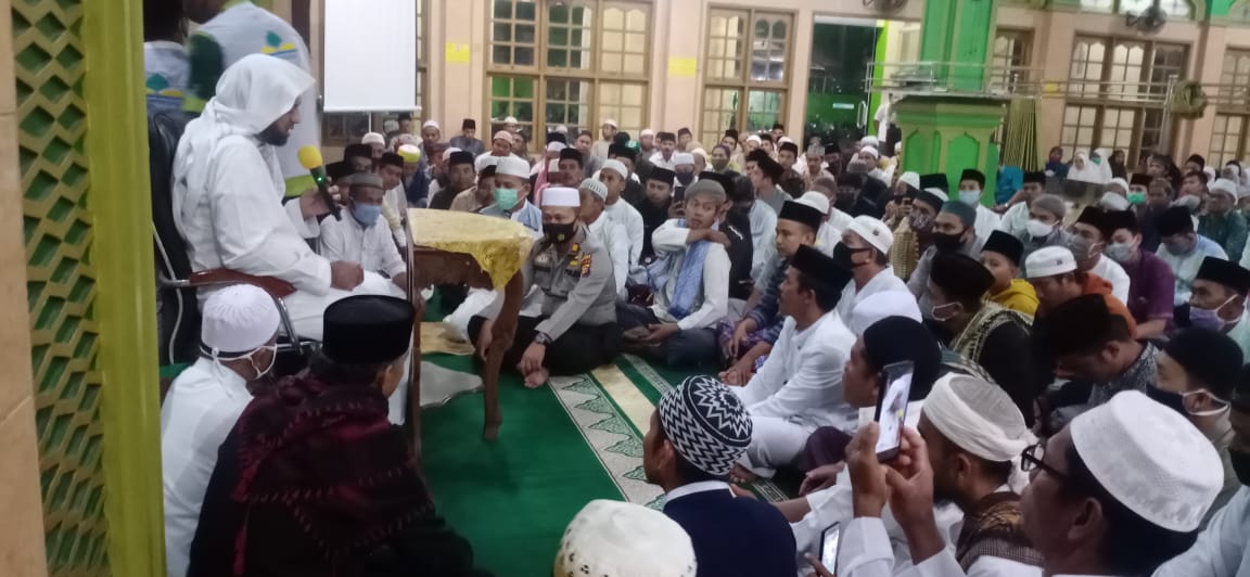 Polsek Bunut Beri Pengamanan Tablik Akbar di Masjid Nurul Iman Desa Lubuk Terap
