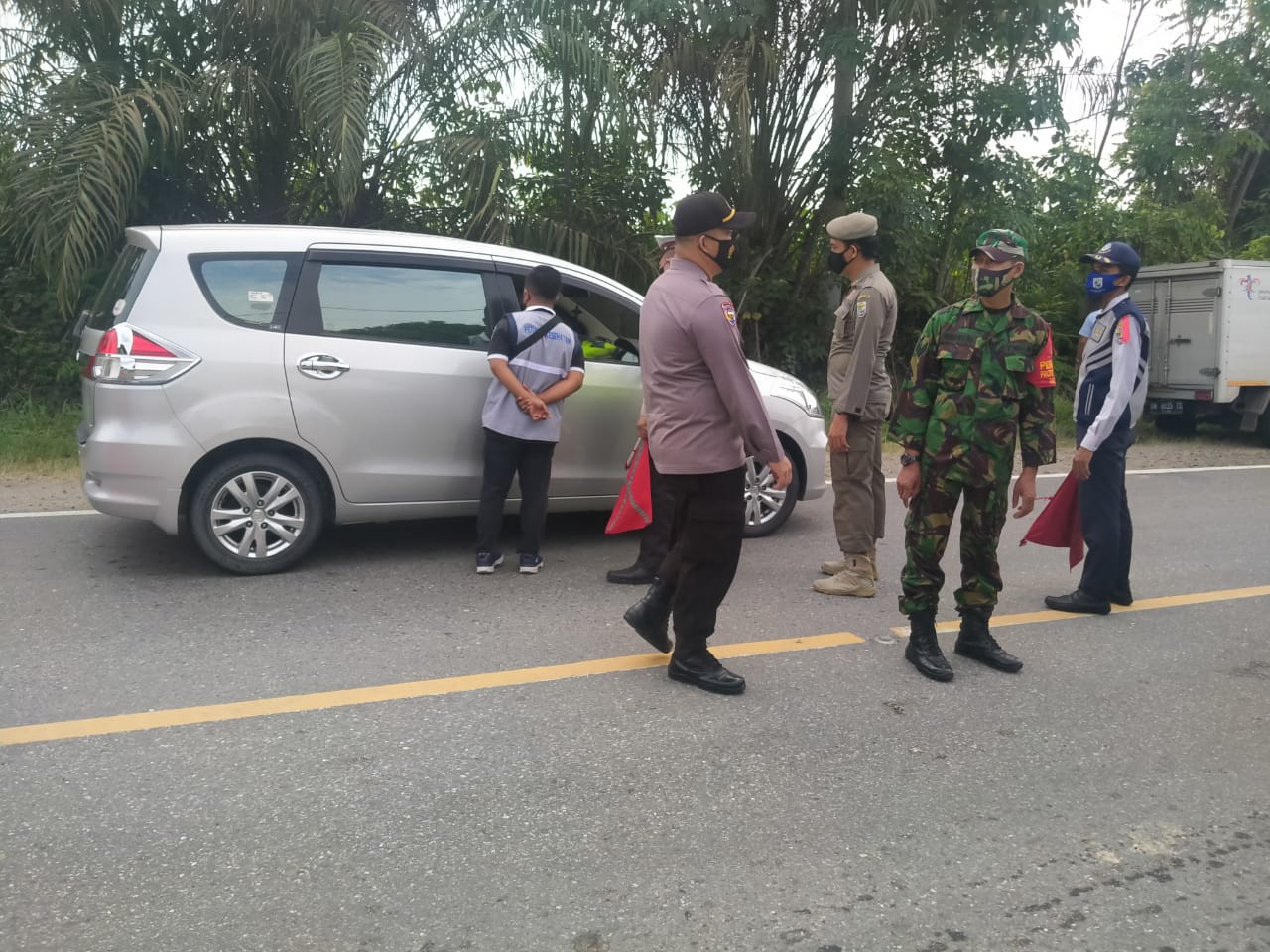 Wilayah Bandar Sei Kijang Pelalawan Masih di Jaga Ketat Kepolisian