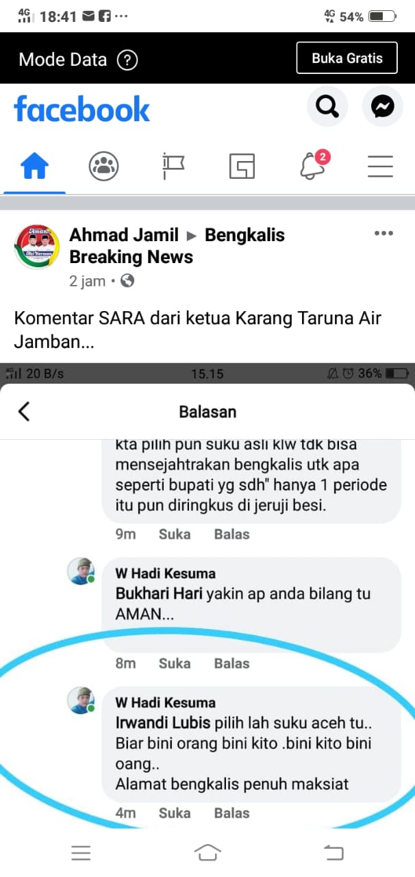 Berkomentar di Medsos, Ketua Karang Taruna Air Jamban Diduga Hina Suku Aceh