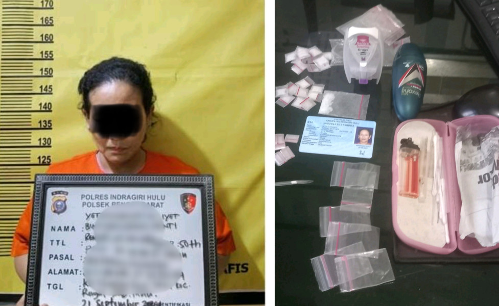 Bawa Sabu di Botol Kosmetik, Ibu-ibu di Rengat Barat Dibekuk Polisi