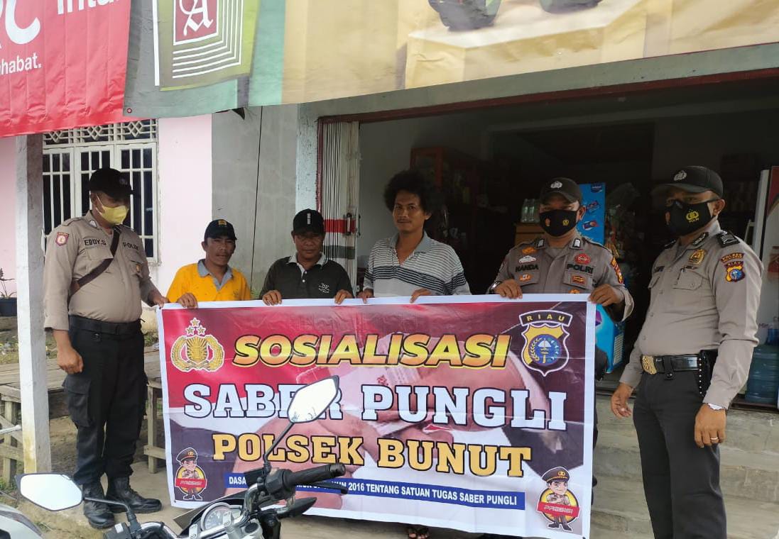 Polsek Bunut Sosialisasikan Satgas Saber Pungli ke Warga Setempat