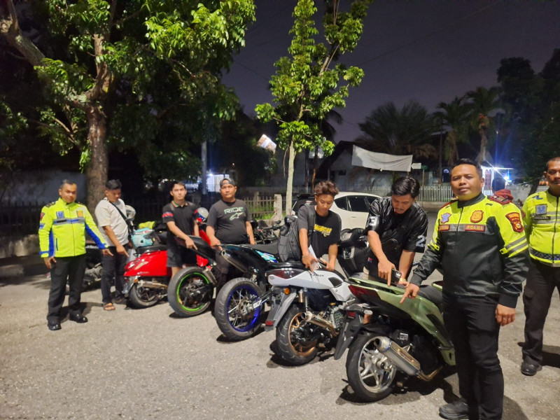 Polresta Pekanbaru Tindak Tegas Balap Liar, 23 Kendaraan Diamankan