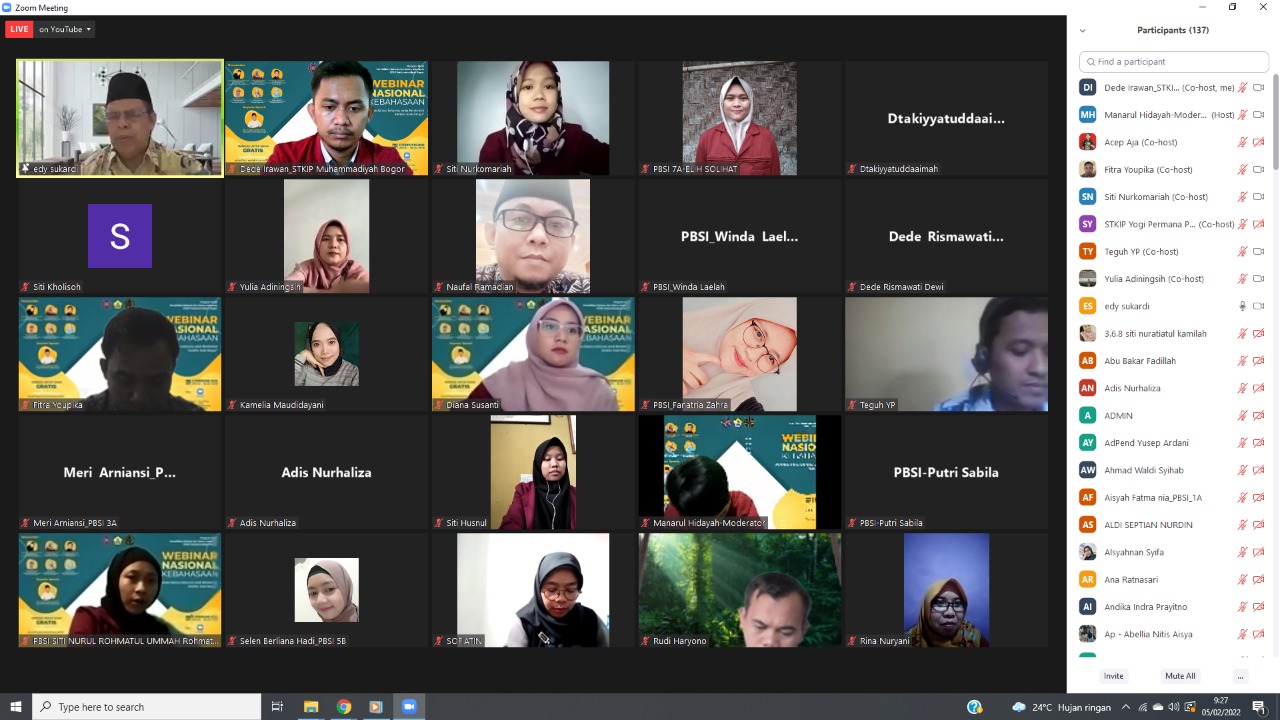 Mahasiswa STKIP Muhammadiyah Bogor Sukses Gelar Webinar