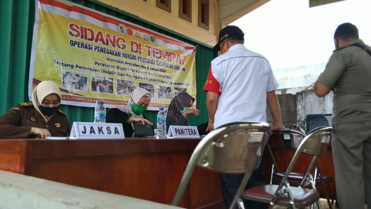 Polsek Ukui Menggelar Operasi Yustisi Gabungan di Jalan Lintas Timur Kelurahan Ukui