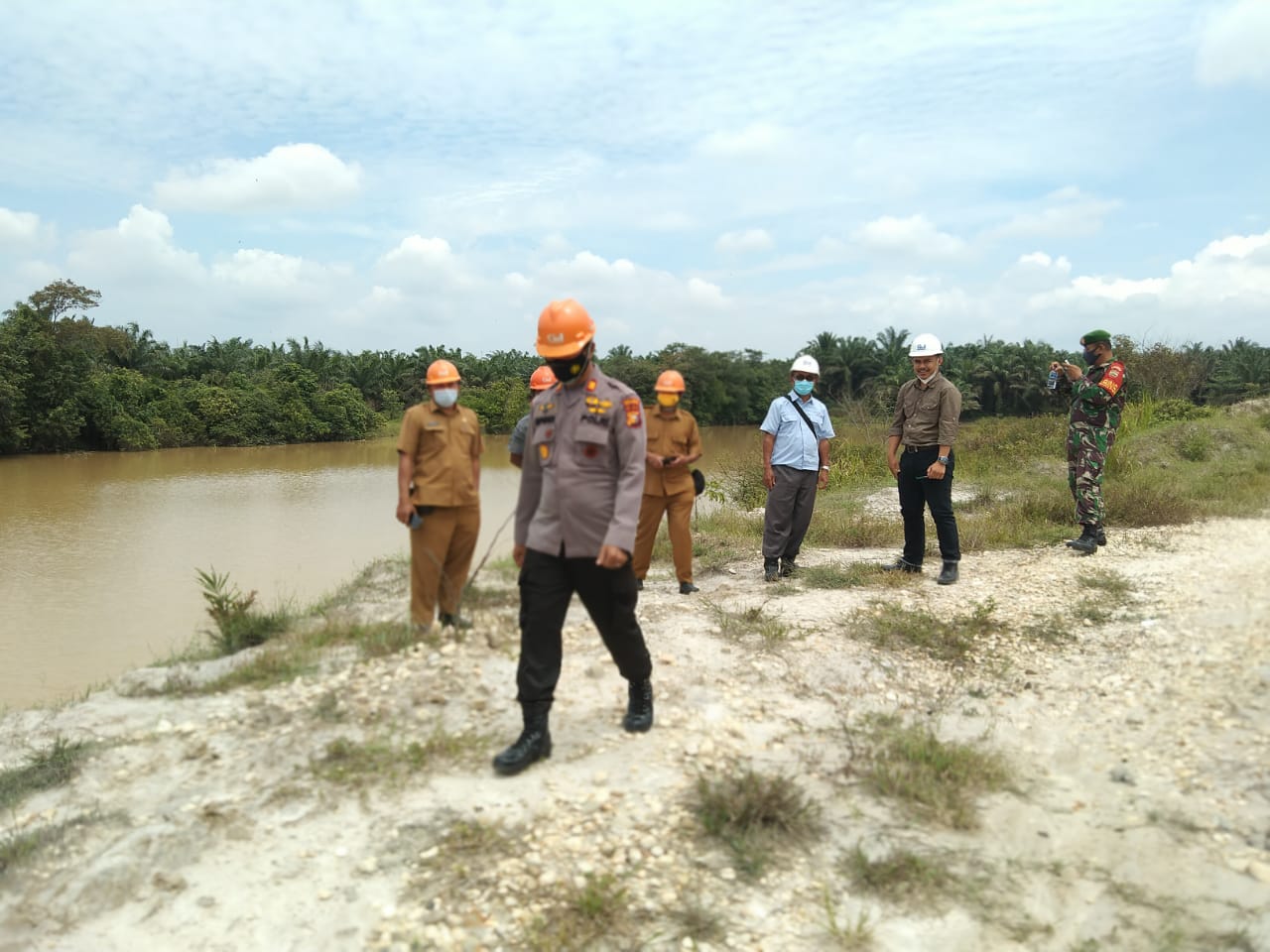 Forkopincam Ukui dan Anggota Dewan Cek Kesiapan Perusahaan Menghadapi Karhutla