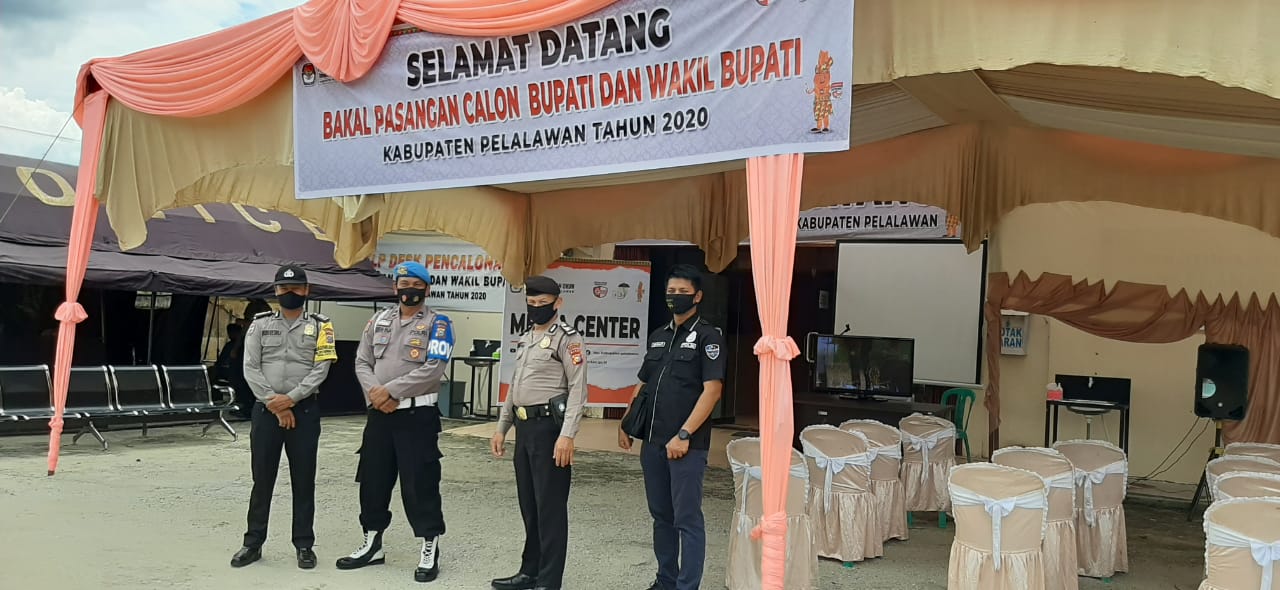 Polsek Bandar Sei Kijang Lakukan Pengamanan Pendaftaran calon Bupati dan Wabub Pelalawan