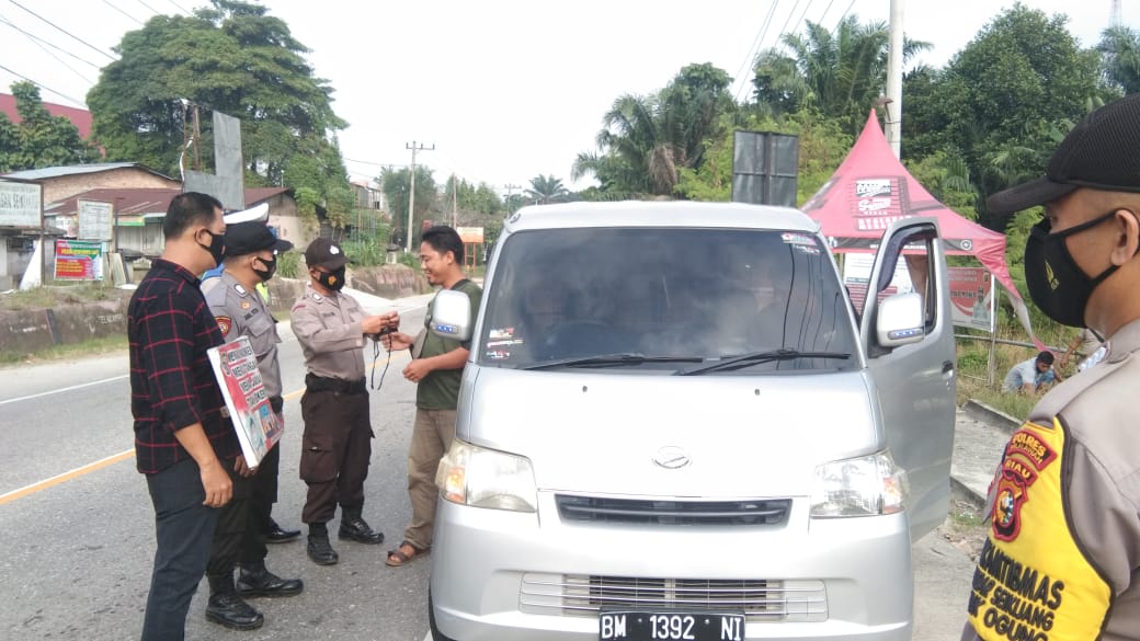 Cegah Covid-19, Sejumlah Polisi Bandar Sei Kijang Siagakan Pos Pantau