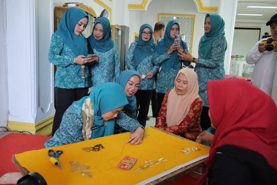 Ketua TP PKK Provinsi Riau Kunjungi Gedung Dekranasda Rohil BY TIM