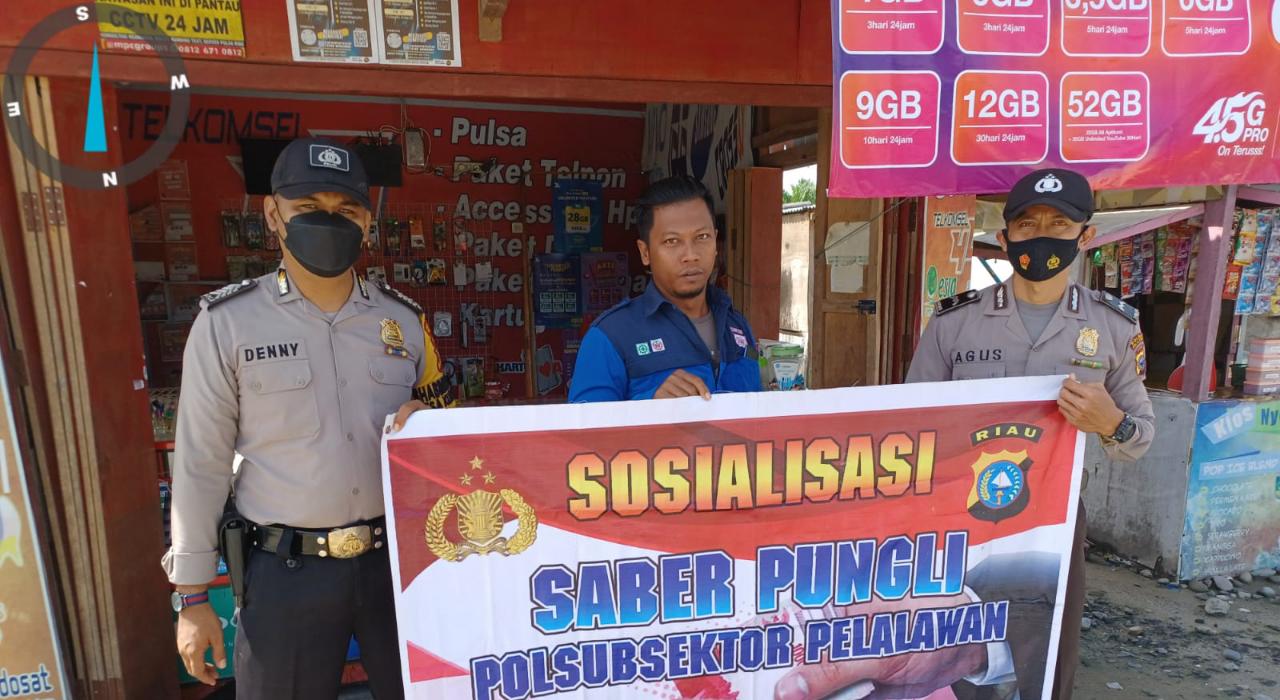 Cegah Pungli di Wilkum, Polsubsektor Pelalawan Bersosialisasi dengan Masyarakat