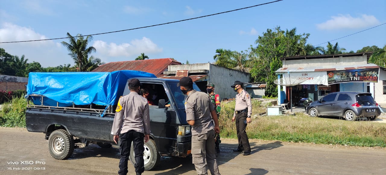 Polsubsektor Pelalawan Gelar Operasi Yustisi, 5 Pelanggar Diberi Teguran