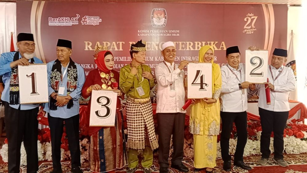 Pilkada Inhil 2024: Pasangan Calon Sudah Kantongi Nomor Urut