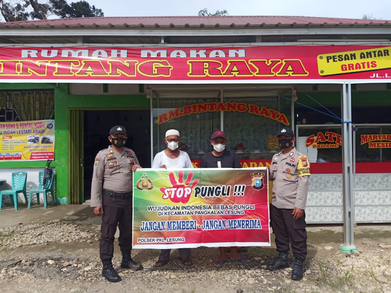 Polsek Pangkalan Lesung Sosialisasi Terkait Larangan Pungli kepada Masyarakat