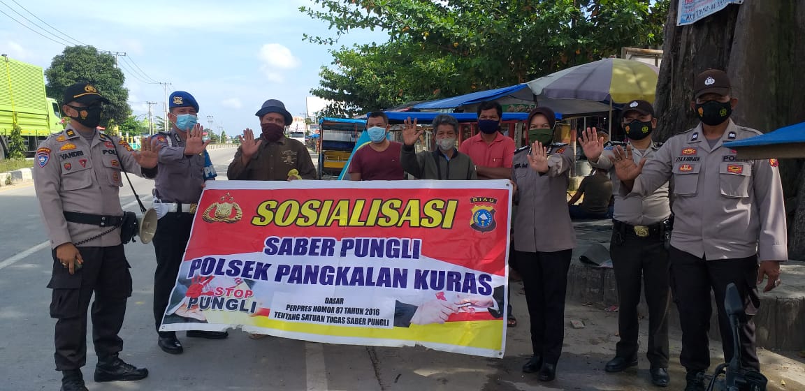 Polsek Pangkalan Kuras Kembali Sosialisasi Saber Pungli ke Anggota SPSI