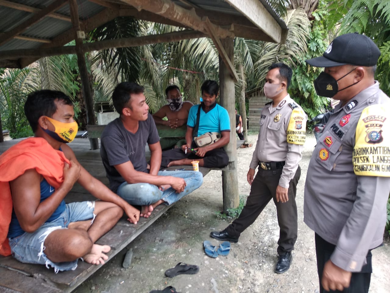 Antisipasi Pencegahan C3 dan Covid-19, Polsek Langgam Gelar Patroli