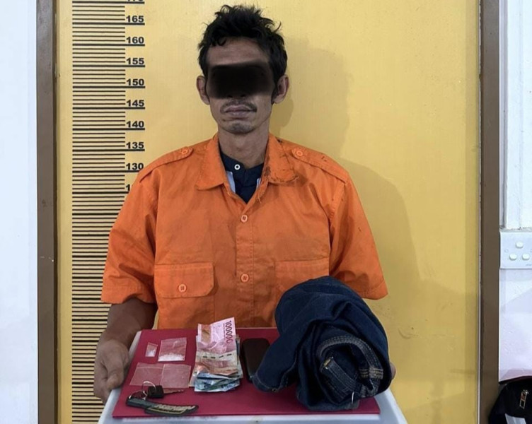 Polisi Ringkus Pengedar Narkoba di Seberida, Sabu 1,24 Gram Disita